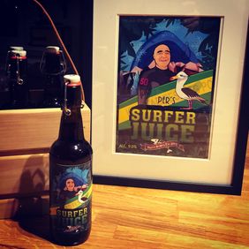 Surfer juice - Beer label