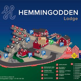 Map over Hemmingodden Lodge
